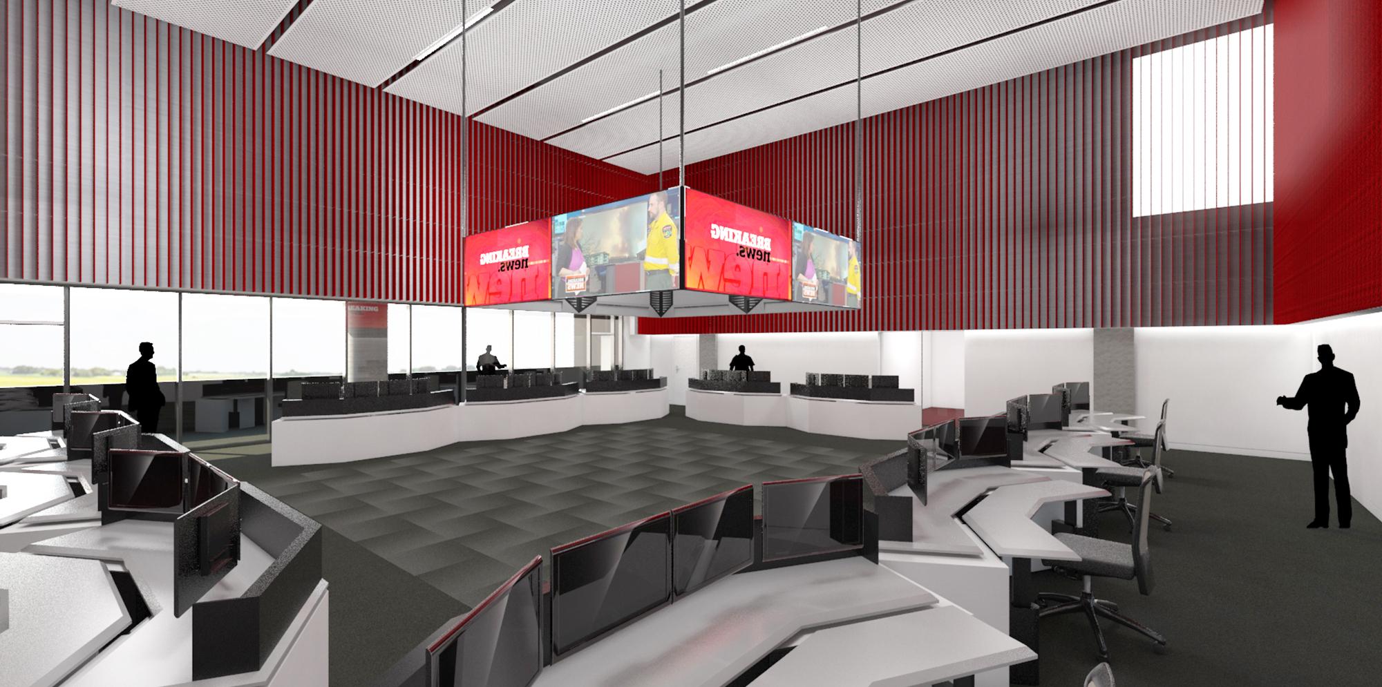 Interior rendering of Emergency Operations Centre in Edmonton, AB